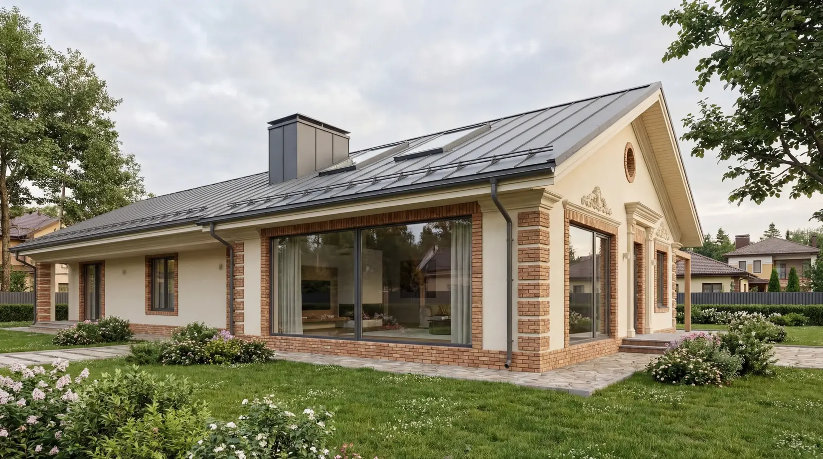 Одноэтажные дома — фото 17